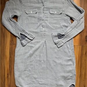 Velvet by graham & Spencer Blue and White Striped Shirt dress